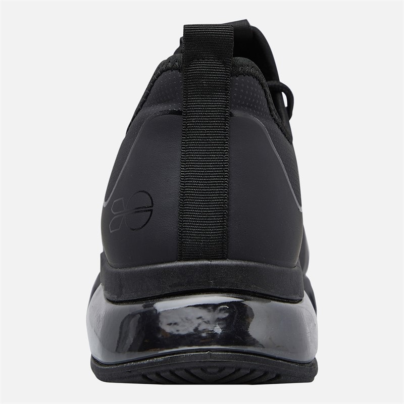 Crosshatch Mens Clarington Trainers Black Mono - Image 3
