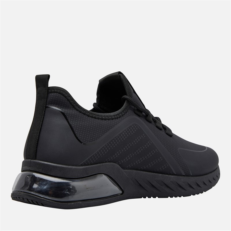 Crosshatch Mens Clarington Trainers Black Mono - Image 5