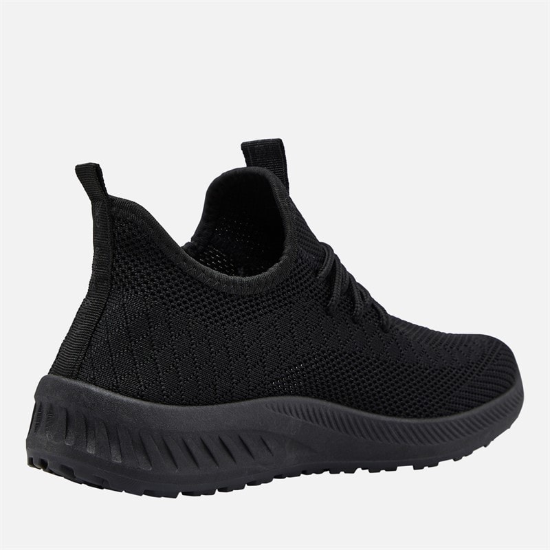 Crosshatch Womens Antioch Trainers Black Mono - Image 5