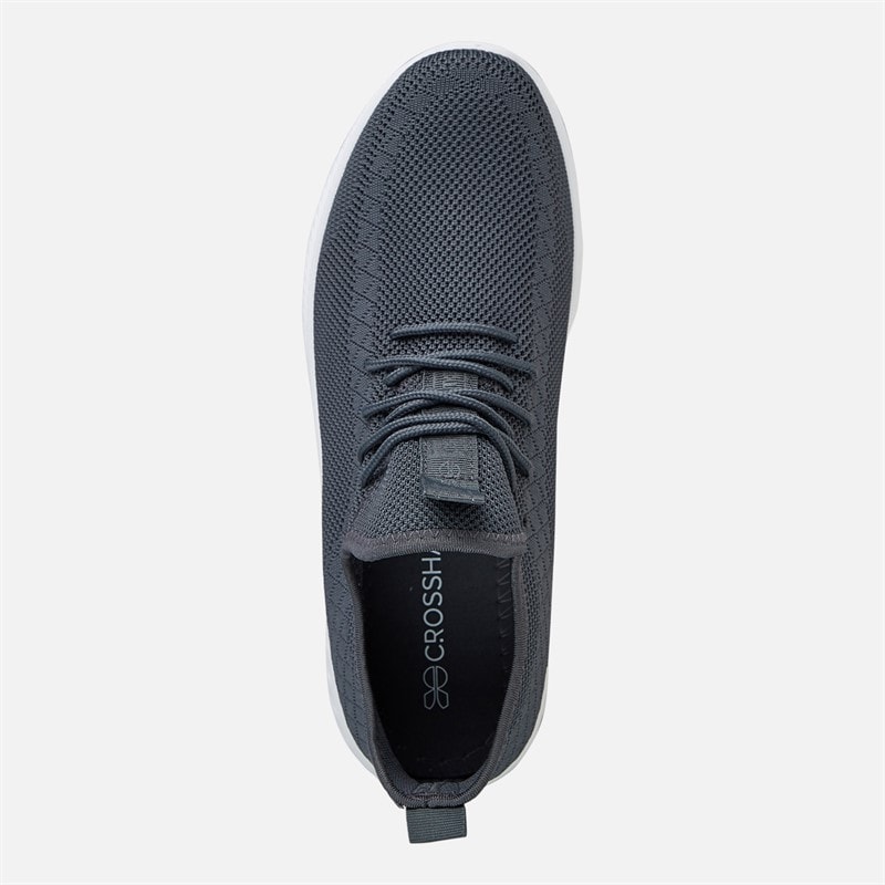 Crosshatch Mens Antioch Trainers Grey - Image 4