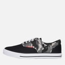 Crosshatch Mens Skywalk Canvas Pumps Black Camo/Black