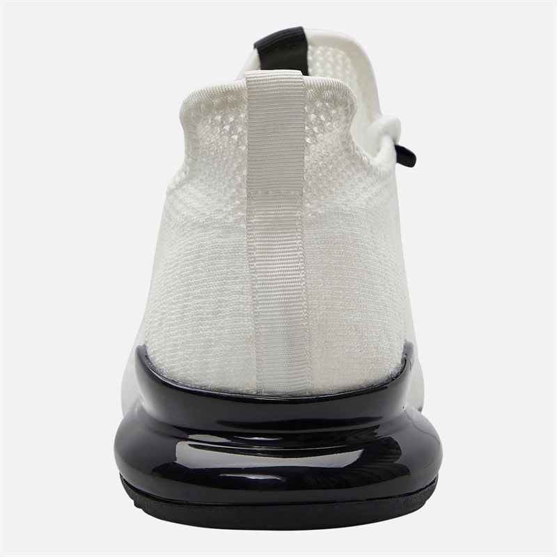 Crosshatch Mens Smitlay Trainers White/Black - Image 3