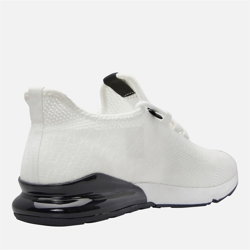 Crosshatch Mens Smitlay Trainers White/Black - Image 5