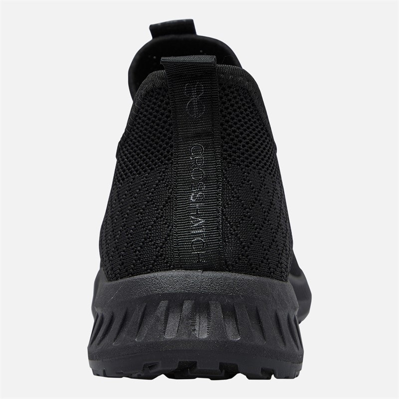 Crosshatch Mens Antioch Trainers Black Mono - Image 3