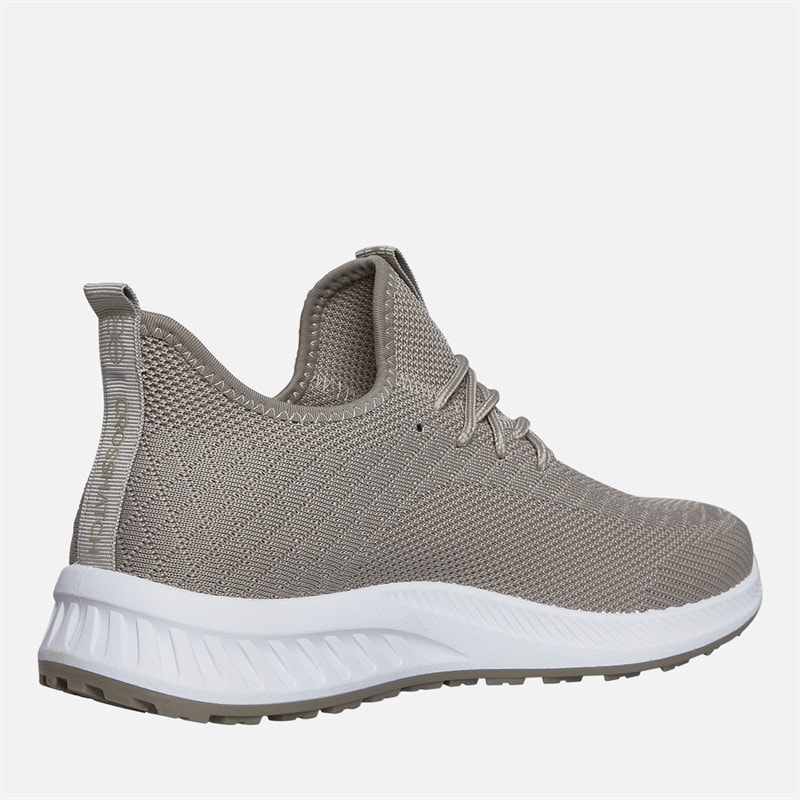 Crosshatch Mens Antioch Trainers Stone - Image 5