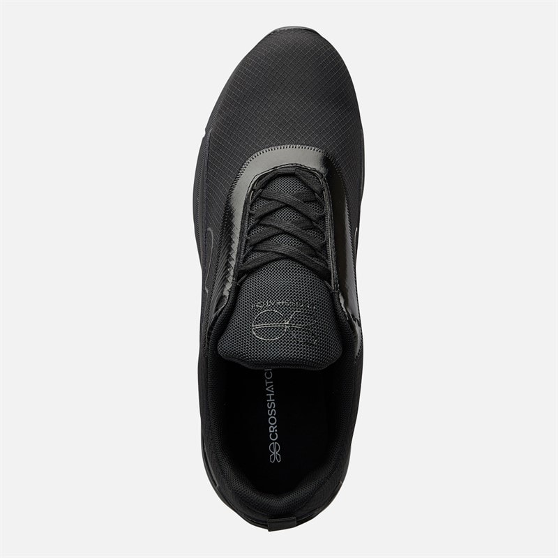 Crosshatch Mens Smitlay II Trainers Black Mono - Image 4
