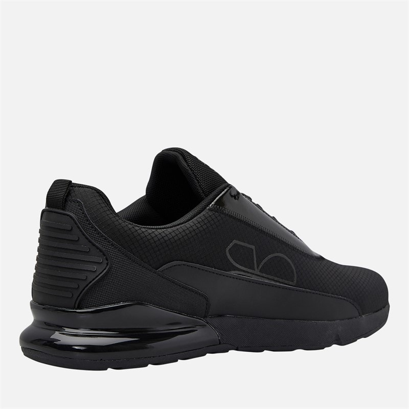Crosshatch Mens Smitlay II Trainers Black Mono - Image 5