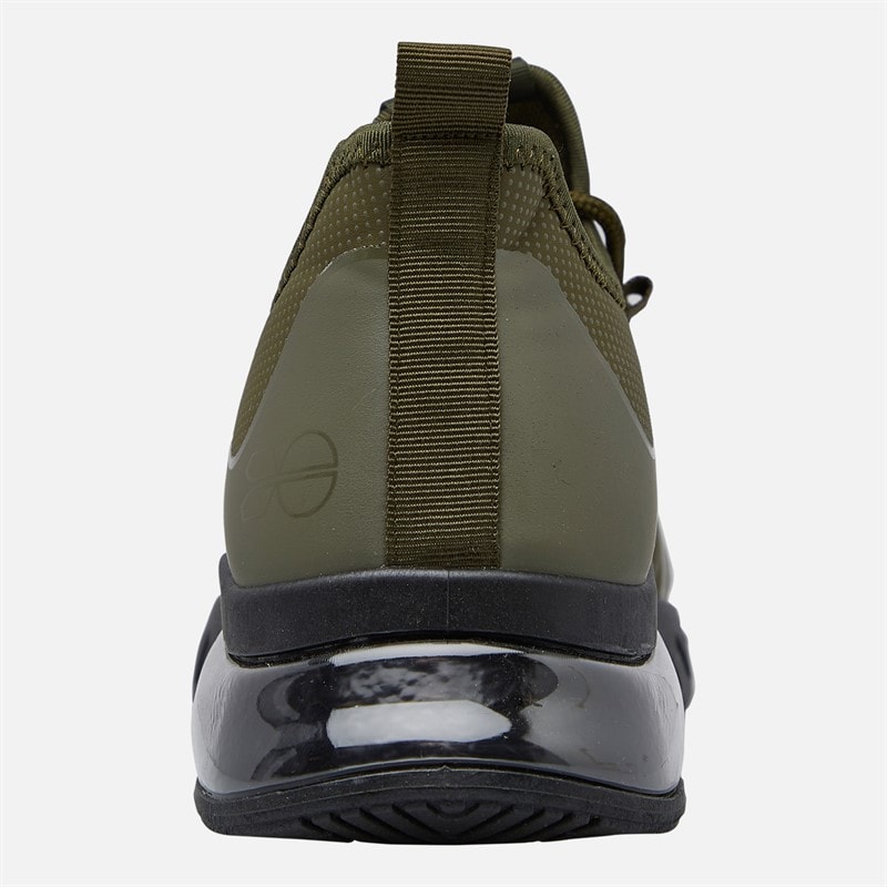 Crosshatch Mens Clarington Trainers Khaki/Black - Image 3