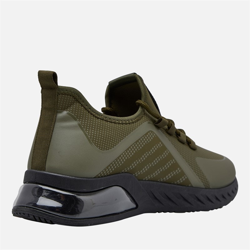 Crosshatch Mens Clarington Trainers Khaki/Black - Image 5