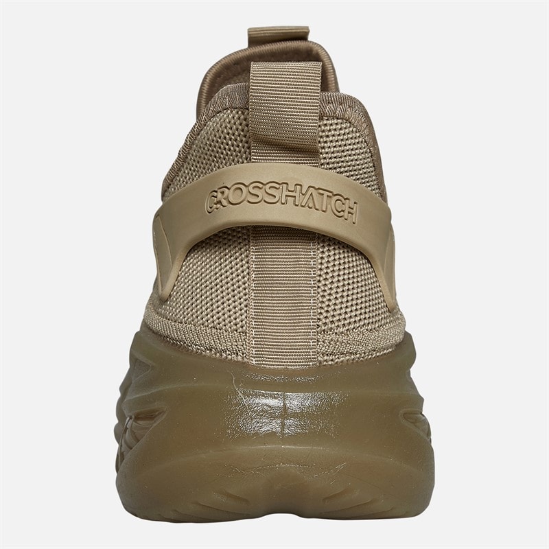 Crosshatch Mens Nantycaws Trainers Stone - Image 3