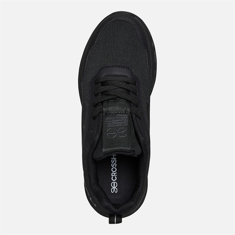 Crosshatch Junior Boys Jesmond Trainers Black Mono - Image 4