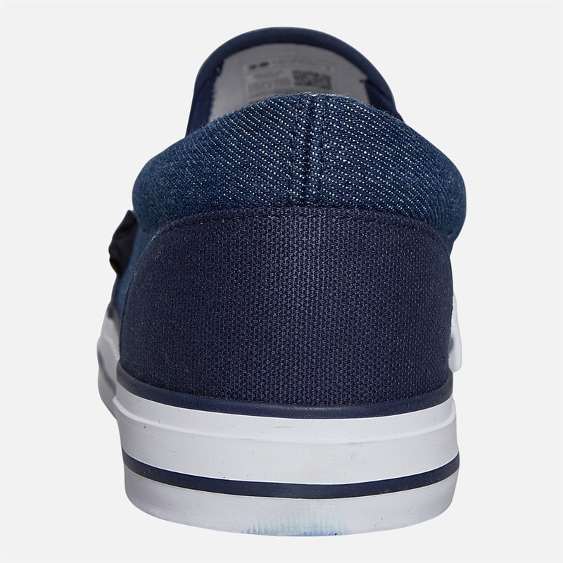Crosshatch Mens Ramp Slip On Canvas Pumps Navy/Dark Chambray - Image 3