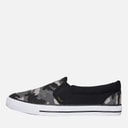 Crosshatch Mens Ramp Slip On Canvas Pumps Black Camo/Black