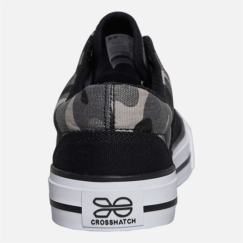 Crosshatch Junior Boys Skywalk Canvas Pumps Black Camo - Image 3
