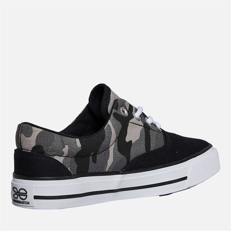 Crosshatch Junior Boys Skywalk Canvas Pumps Black Camo - Image 5