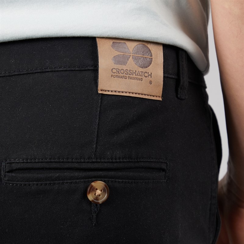 Crosshatch Mens Sinwood Two Pack Chino Shorts Khaki/Black - Image 5