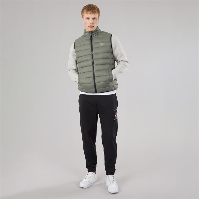 Crosshatch Mens Gattering Gilet Sage - Image 3