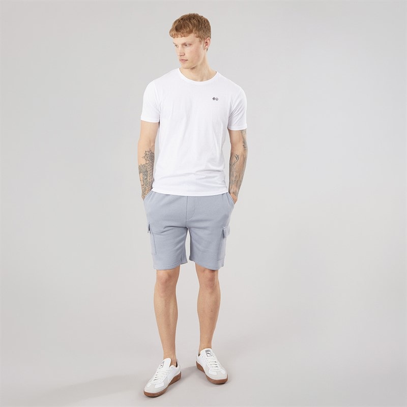 Crosshatch Mens Bardon Cargo Shorts Steel Blue - Image 4