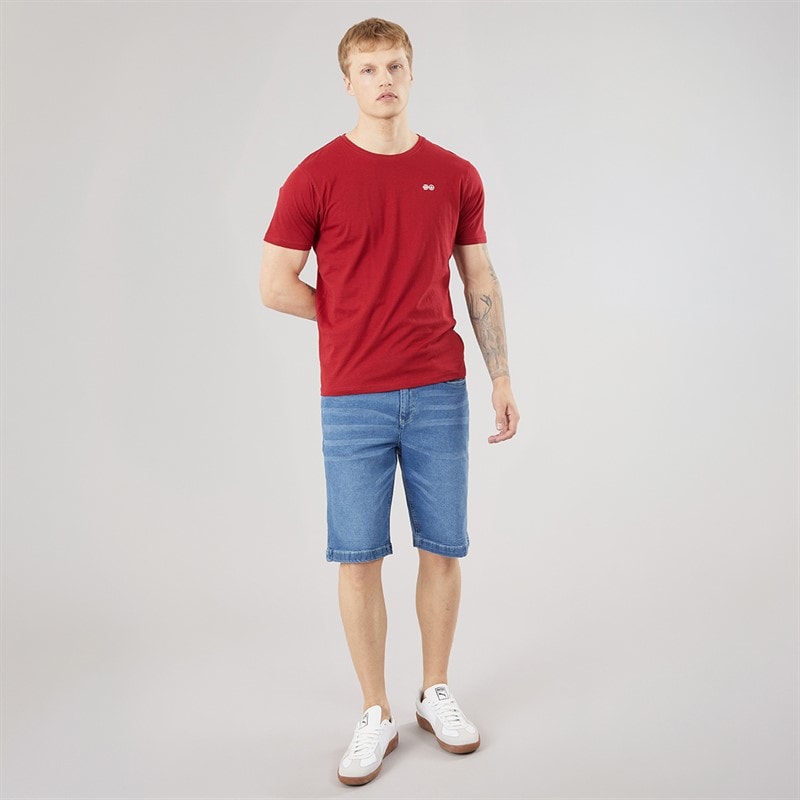 Crosshatch Mens Kamaline Denim Shorts Mid Wash - Image 4