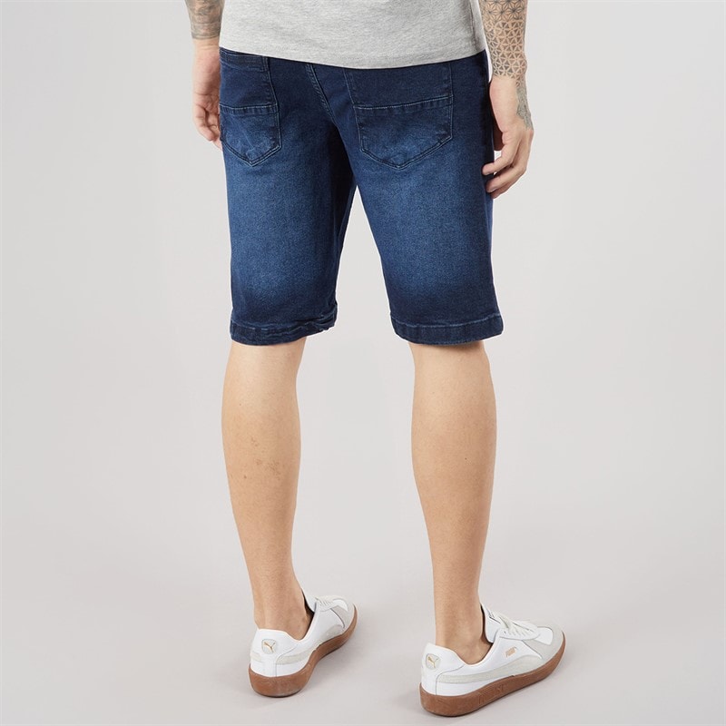 Crosshatch Mens Kamaline Denim Shorts Dark Wash - Image 2