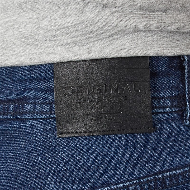 Crosshatch Mens Kamaline Denim Shorts Dark Wash - Image 3