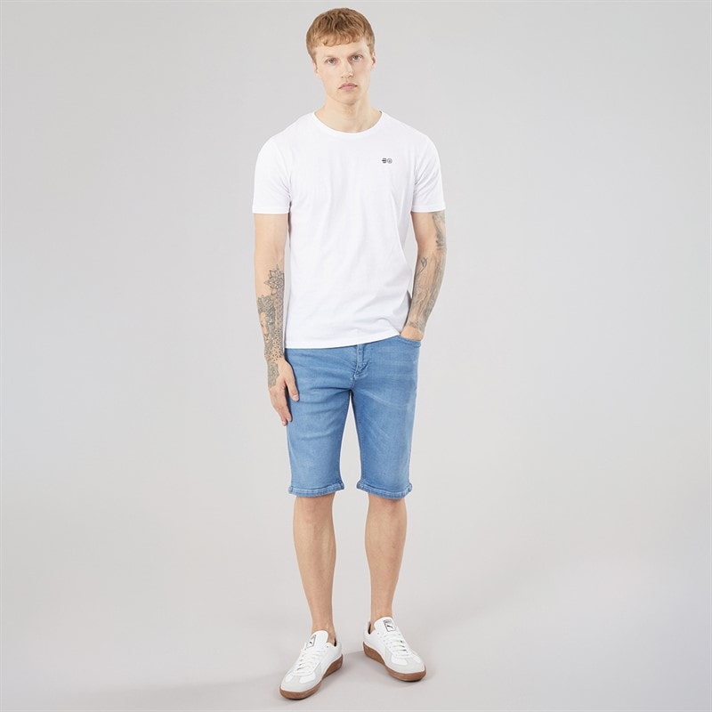 Crosshatch Mens Hammersmith Denim Shorts Light Wash - Image 4