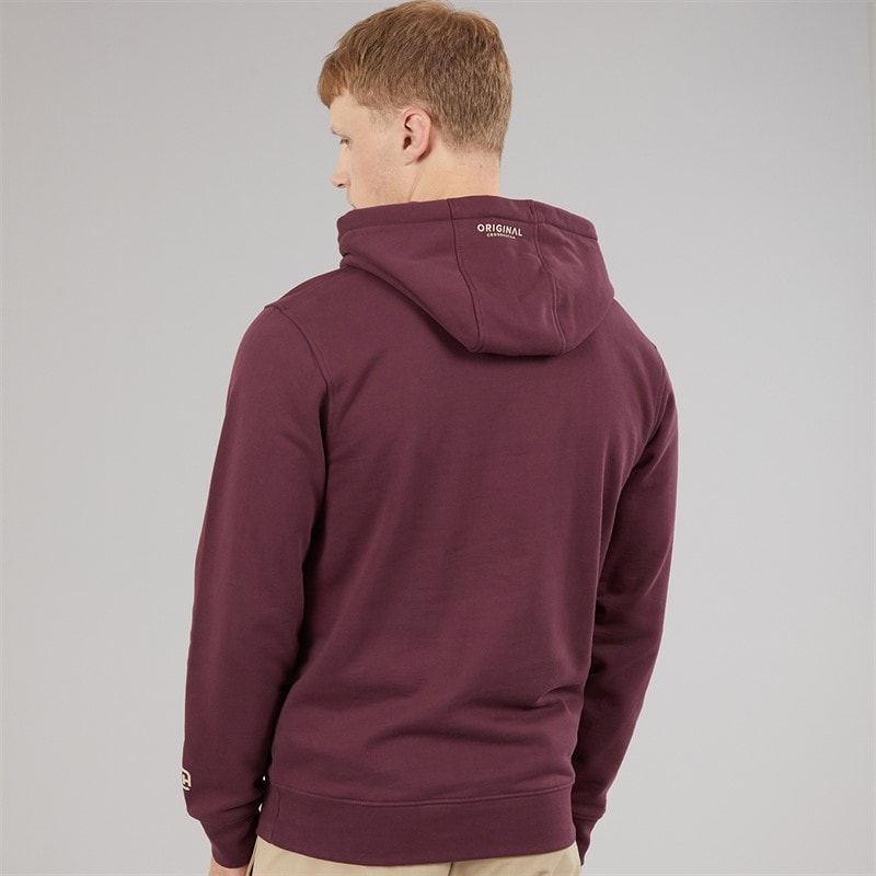Crosshatch Mens Motocross Hoodie Wine - Image 2
