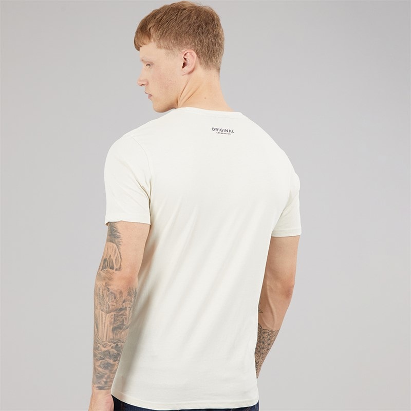 Crosshatch Mens Motocross T-Shirt Off White - Image 2