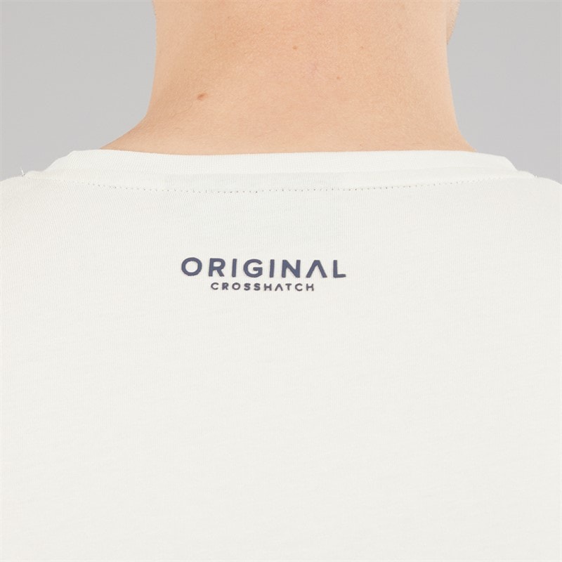 Crosshatch Mens Motocross T-Shirt Off White - Image 5