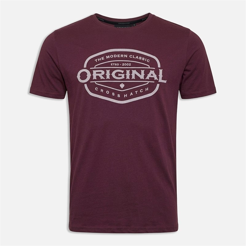 Crosshatch Mens Traptons T-Shirt Rasin - Image 1