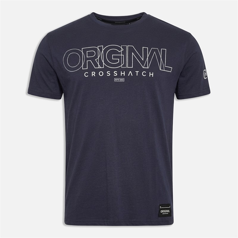 Crosshatch Mens Carrimoore T-Shirt Navy - Image 1