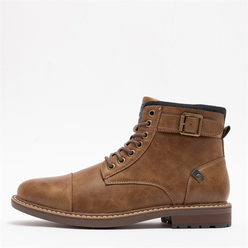 Deakins Mens Barried Strap Work Boots Tan