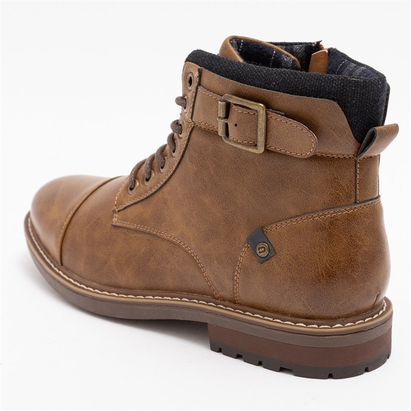 Deakins Mens Barried Strap Work Boots Tan - Image 4