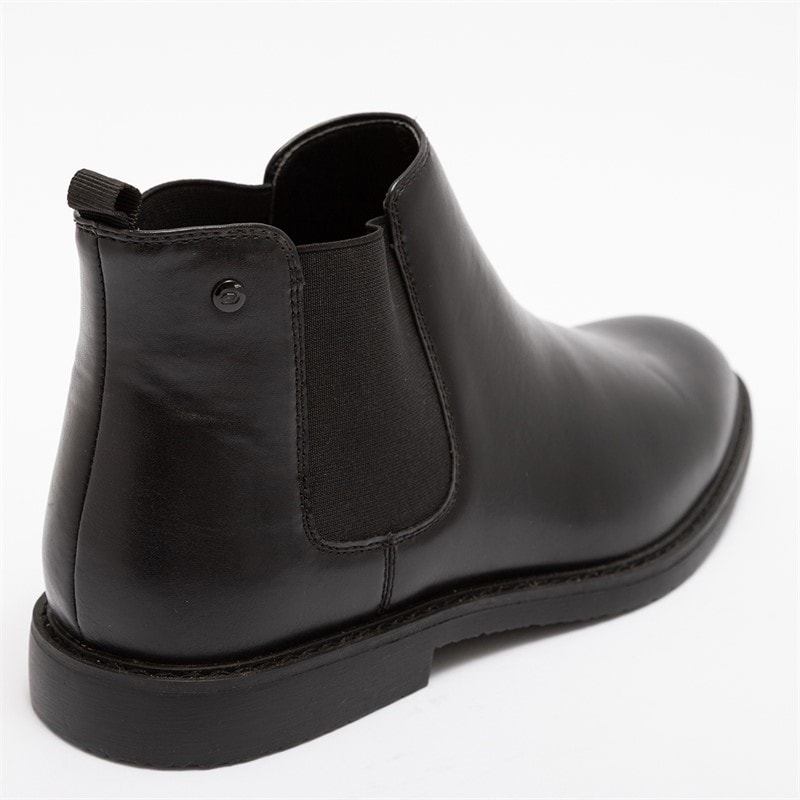 Deakins Mens Morley Chelsea Boots Black PU - Image 4