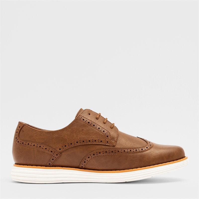 Deakins Mens Karl Brogue Shoes Tan - Image 3