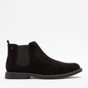 Deakins Mens Morley Chelsea Boots Black Suede
