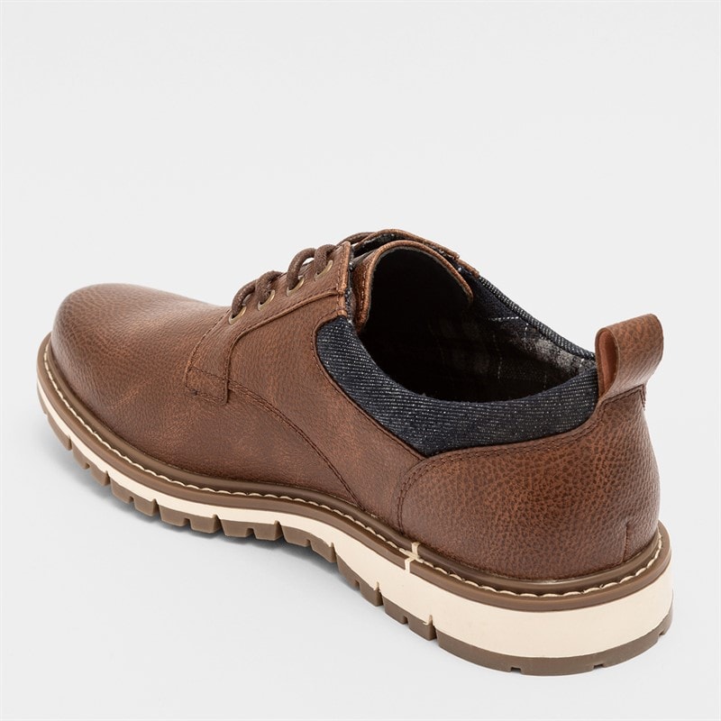 Deakins Mens Cambridge Shoes Tan - Image 5