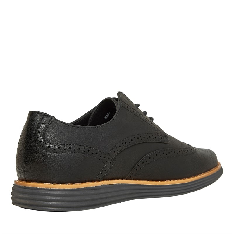 Deakins Mens Karl Brogue Shoes Black/Charcoal - Image 5