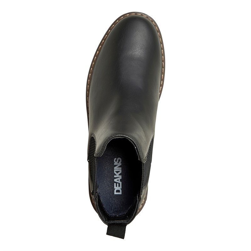 Deakins Mens Del Chelsea Boots Black - Image 4