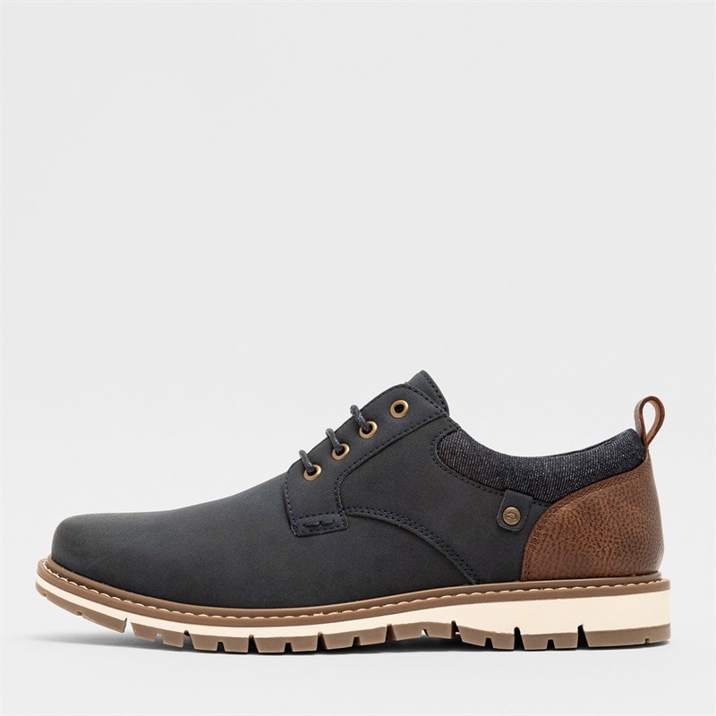 Deakins Mens Cambridge Shoes Navy/Tan