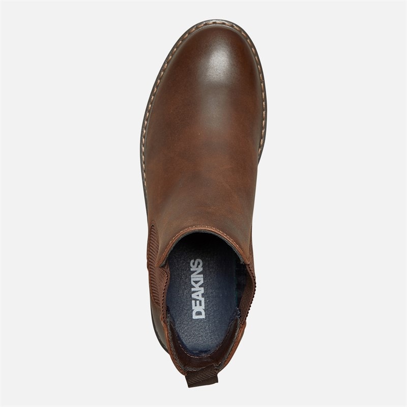 Deakins Mens Del Chelsea Boots Mid Brown - Image 4