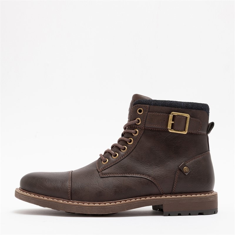 Deakins Mens Barrie Strap Work Boots Brown - Image 1