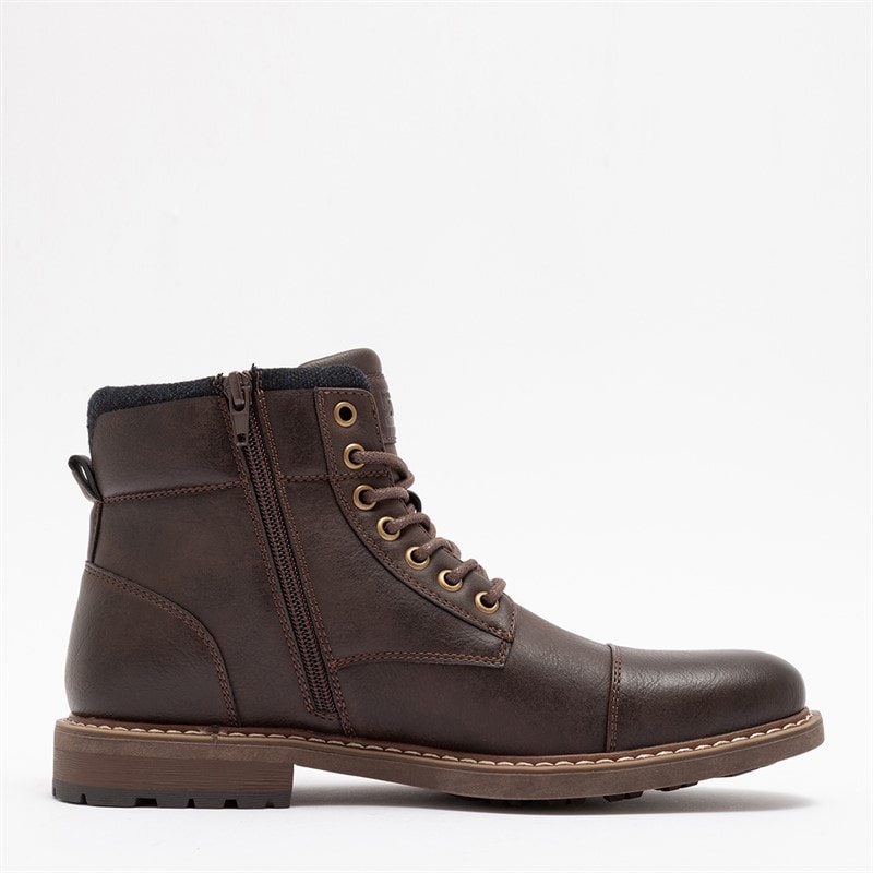 Deakins Mens Barrie Strap Work Boots Brown - Image 3