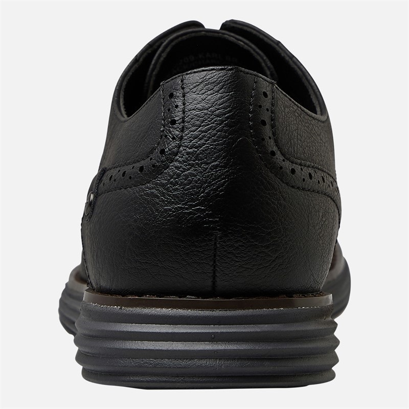 Deakins Mens Karl Brogue Shoes Black/Charcoal - Image 3