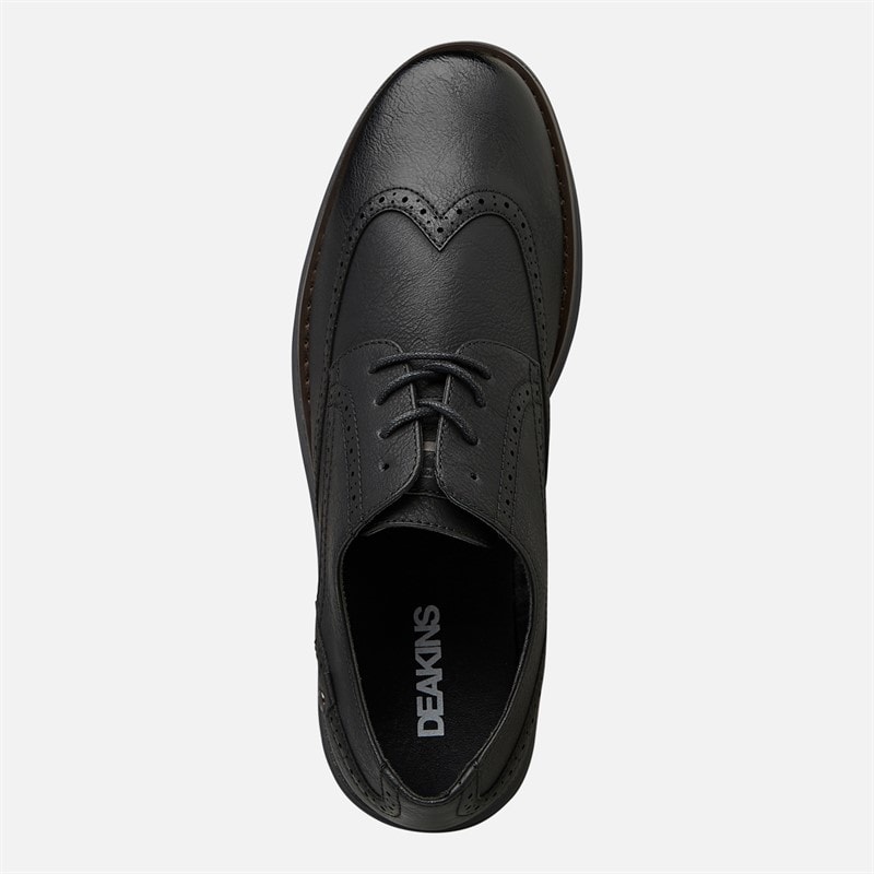 Deakins Mens Karl Brogue Shoes Black/Charcoal - Image 4