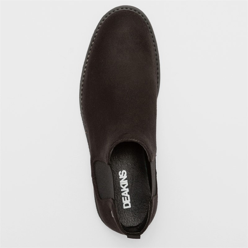 Deakins Mens Oakwood Chelsea Boots Black Suede - Image 4