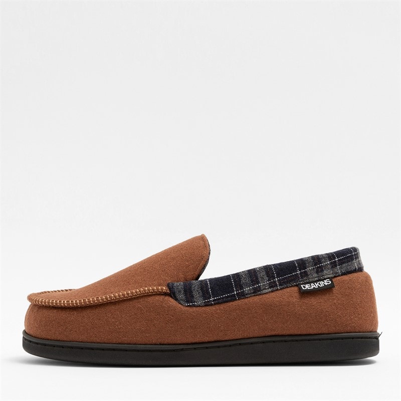 Deakins Mens Ryder Moccasin Slippers Tan - Image 5