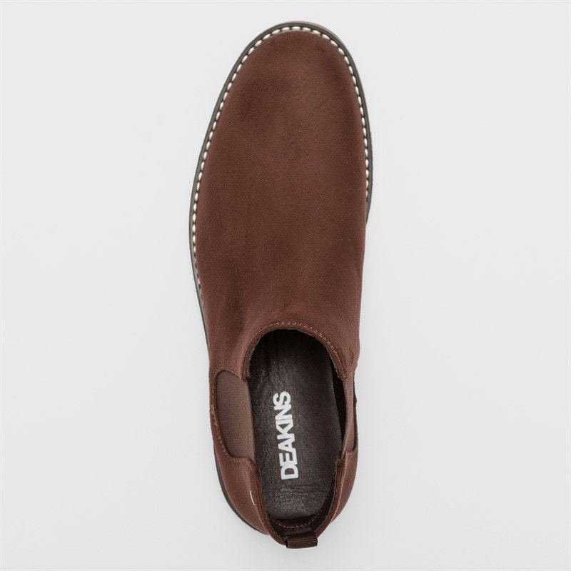 Deakins Mens Oakwood Chelsea Boots Chocolate - Image 4