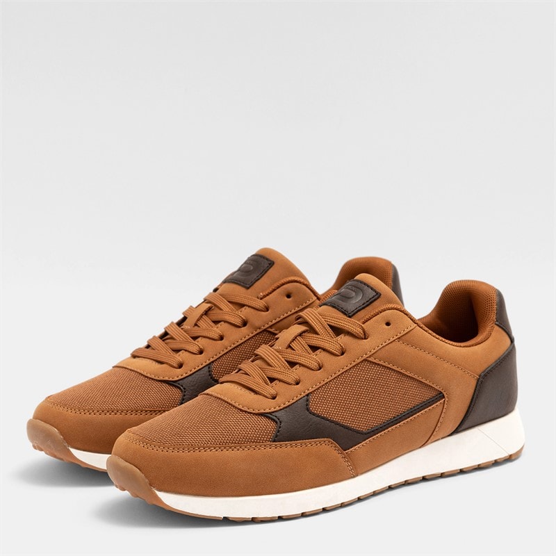 Deakins Mens Halton Trainers Tan - Image 1