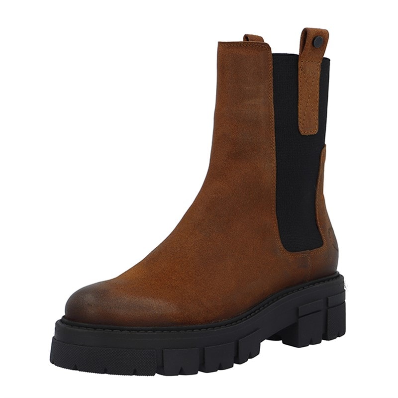 Ca'Shott Womens Casjida Chelsea Boots Oil Suede Coffee - Image 3